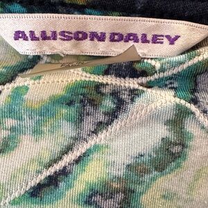 Allison Daley Green and Blue Knit Top